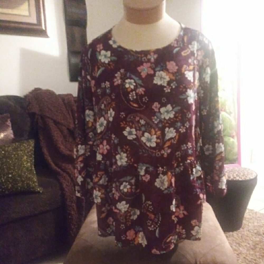 Flower multi color blouse